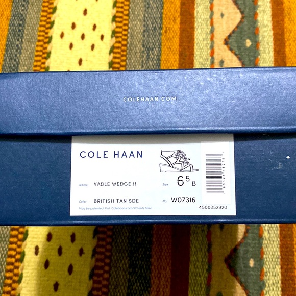 Cole Haan Grand OS Vable Wedge Women’s 6.5B Tan Suede - Picture 10 of 12